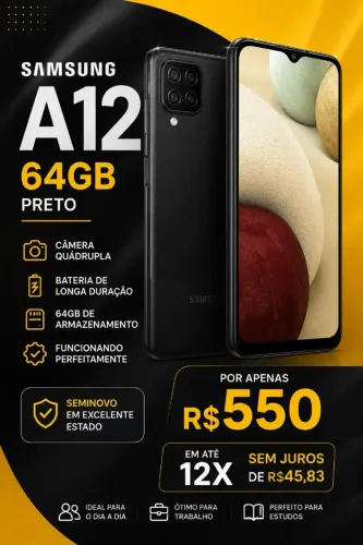 SAMSUNG GALAXY A12 - 64GB SEMINOVO
