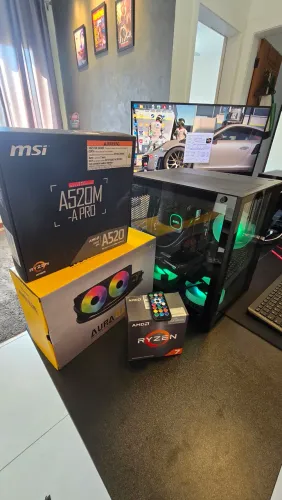 PC Gamer Ryzen 7 5700G + RX 580 de brinde.