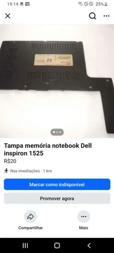 Tampa memória notebook Dell Inspiron 1525