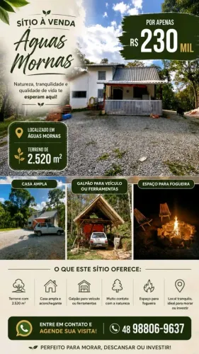 Lindo sítio em águas mornas