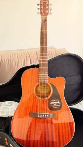 Violão Fender CD-60CE All Mahogany + Case - Seminovo