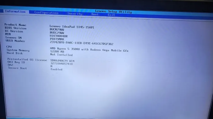 Notebook Lenovo S145