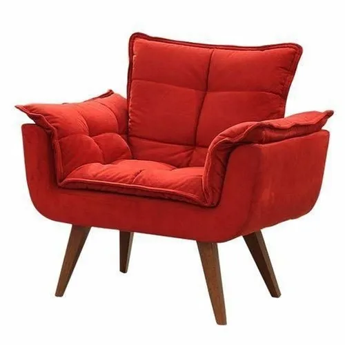 Poltrona Jamile Vermelho Frete Grátis  - Até 12x S/ Juros