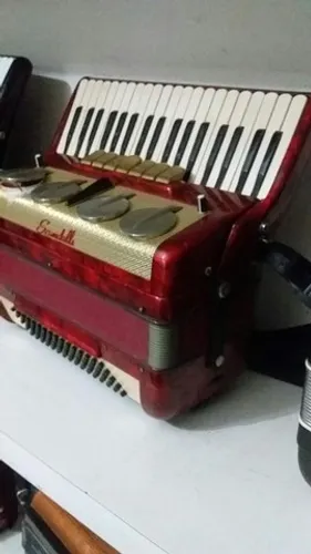 ACORDEON SANFONA SCANDALLI ITALIANA 80 BAIXOS SÉRIE OURO SUPER TOP