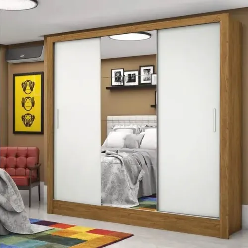 Guarda roupa Dubai 3 portas 3 gavetas com espelho!! Rf3338m
