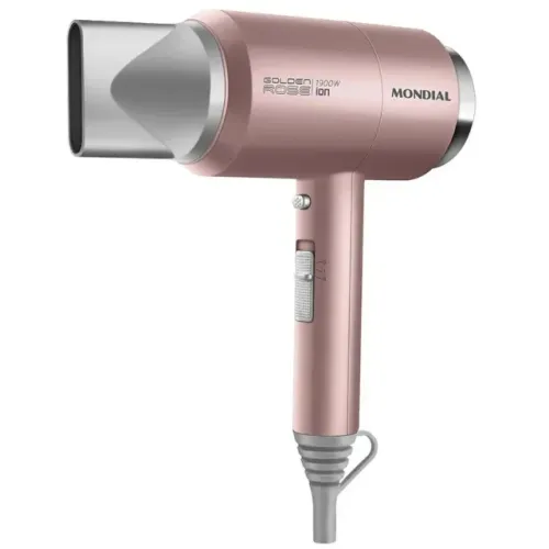Secador Mondial Compact SC-38-GR, 1.900W, Gold Rose Turbo, c/ ar frio - (NOVO)