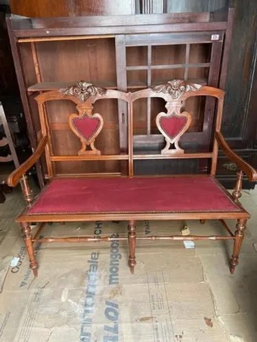 Sofá Dois Lugares Estilo Império Estofado