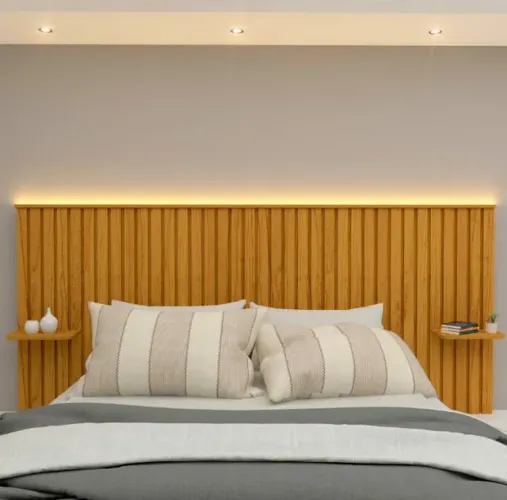 Cabeceira Nobre Ripada com Led **nova direto da indústria**