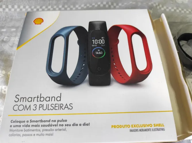 Relógio smart band shell edição limitada com 3 pulseiras smart watchh 