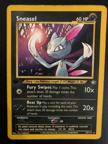 Sneasel - Neo Genesis - Pokemon Card