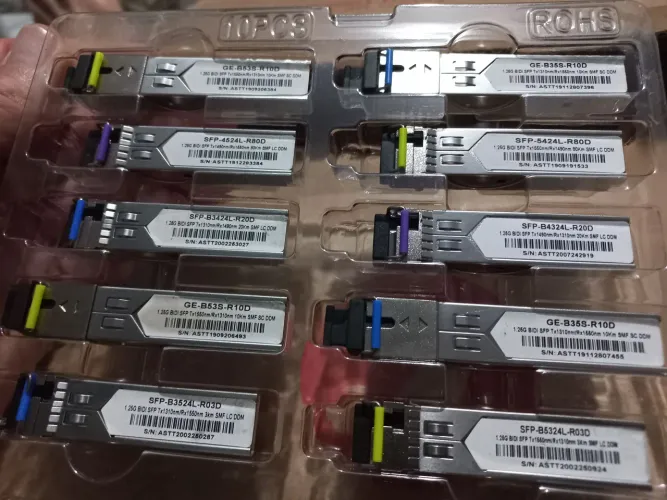 Transmissor SFP 1.25G para Rede de Dados Gigabit Ethernet