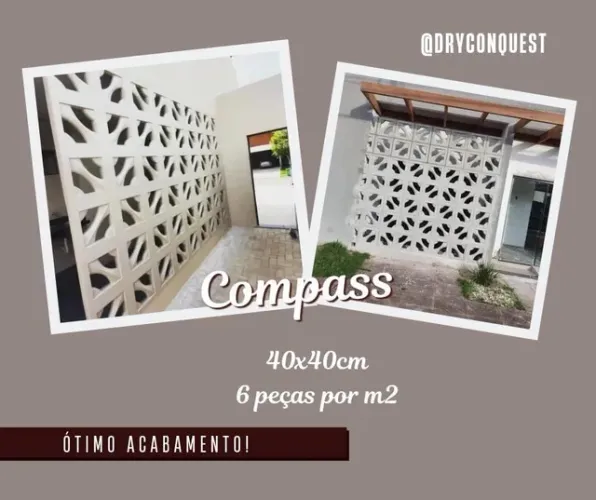 Cobogo cimenticio - Bloco de concreto 40x40