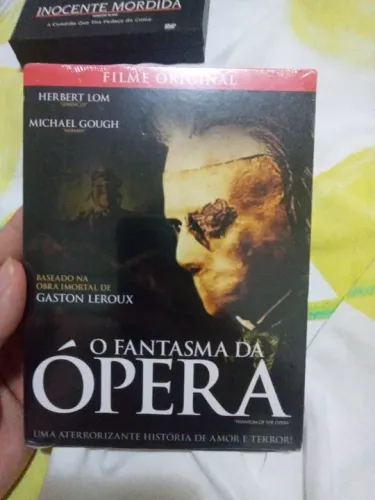 Dvd lacrado fantasma da ópera terror hammer