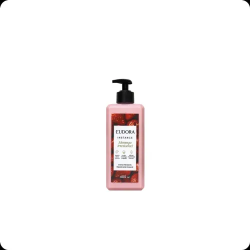 Hidratante Desodorante Corporal Eudora Instance Morango Irresistível 400ml