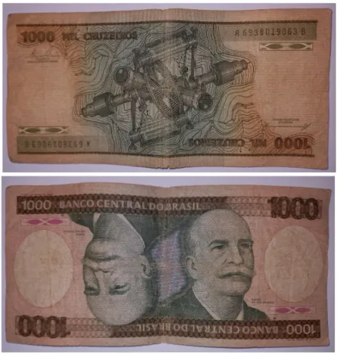 Cédula antiga 1000 Cruzeiros
