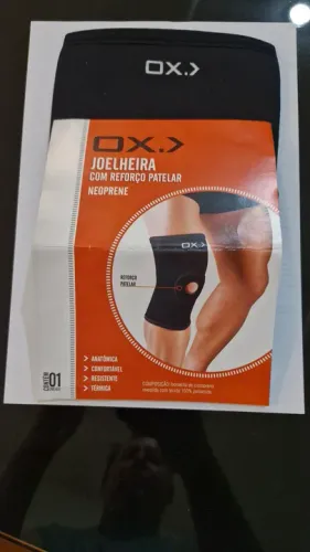 Joelheira com reforço patelar tam G preta