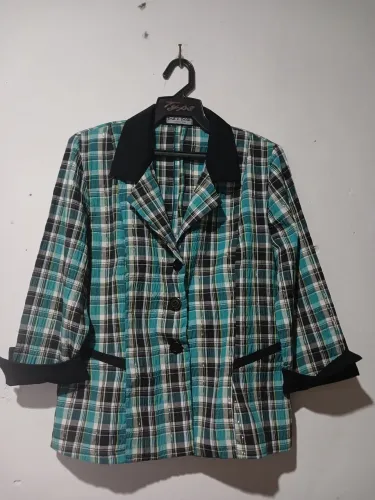 Blazer xadrez verde e preto bia & Beth