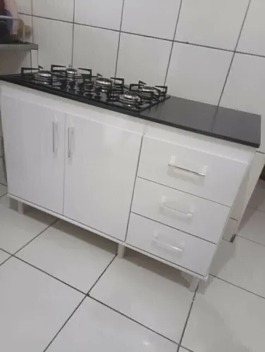 Balcão para Cooktop com Fogão 5BC Itatiaia Mega Chama - Monta na Hora