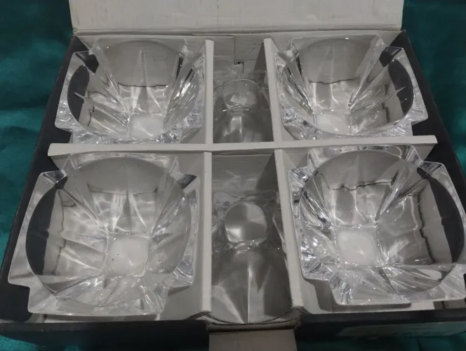 Conjunto de 6 bowls de Cristal - Sklo+ original + Bomboniere de Cristal
