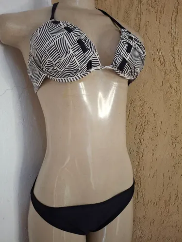 Biquíni Preto e Branco conjunto tm 42/44