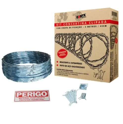 Kit Concertina Dupla Clipada 45cmx5m Calha Forte