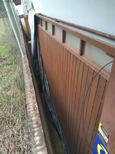 Portão de Ferro  Madeira para Garagem ou muro