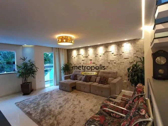 Sobrado com 3 dormitórios à venda, 195 m² por R$ 1.545.000,00 - Vila Assunção - Santo Andr