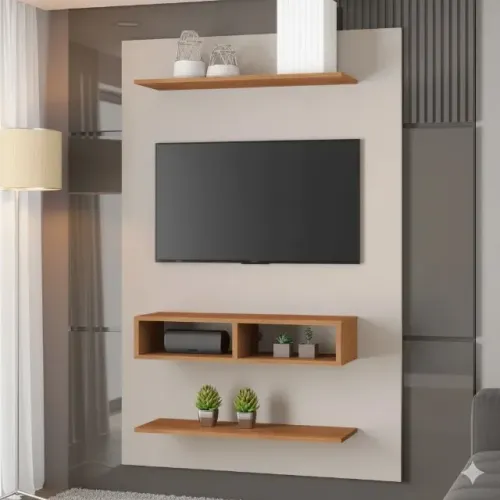 Painel Byte Off White/Mel (PRODUTO COM ESTOQUE)