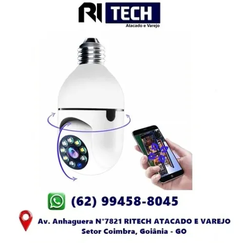 Câmera De Segurança Com Resolução De 2mp Visão Noturna Incluída