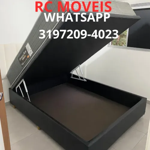 Cama Box Baú Casal Inteiriço 1,38x1,88 | Baú Blindado Direto da Fábrica