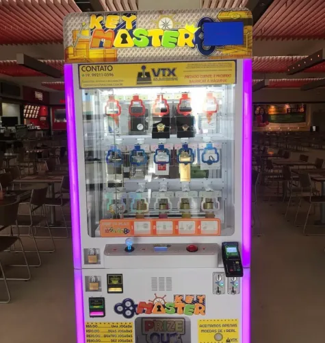 Máquina Key Master / Caça-Prêmios Automática - Diversão e Rentabilidade