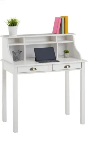 Mesa Escrivaninha Idimex Mod. Marlene 6 Nichos E 2 Gavetas