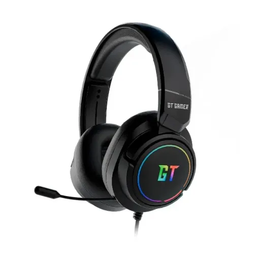 Headset Gamer GT Nebula Black Led RGB Surround 7.1 USB - WZetta