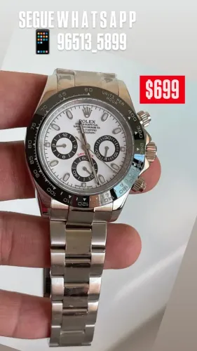 Relógio ROLEX AUTOMÁTICO DAYTONA FUNDO BRANCO 
