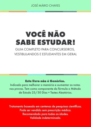 Livro Você Não Sabe Estudar - Guia Completo