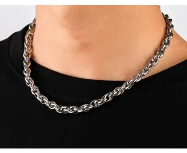 Colar de Corrente Masculino Aço Inox