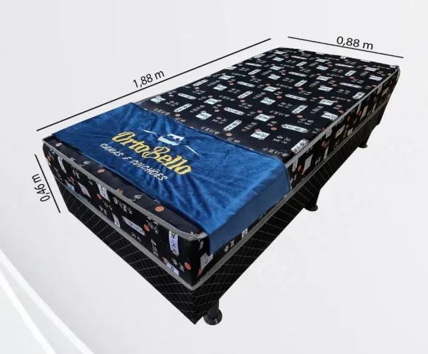 Cama Box Solteiro Black - Entrega Rápida