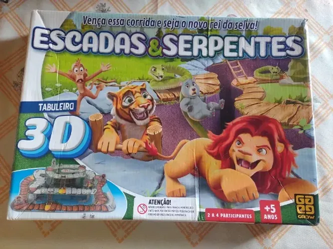 Escadas e Serpentes Jogo da Grow Tabuleiro 3d (Leia o Anuncio)