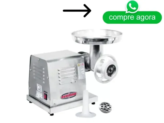 Moedor de Carne Boca 08 Inox Bermar