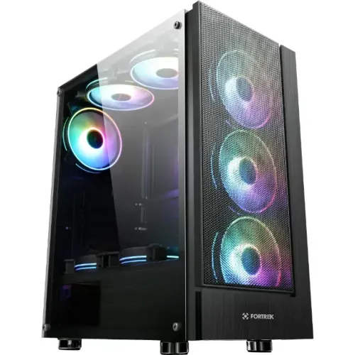  Gabinete Gamer Fortrek Cruiser Black *Com 3 Fans Led Rgb* *Com Controladora* - WZetta