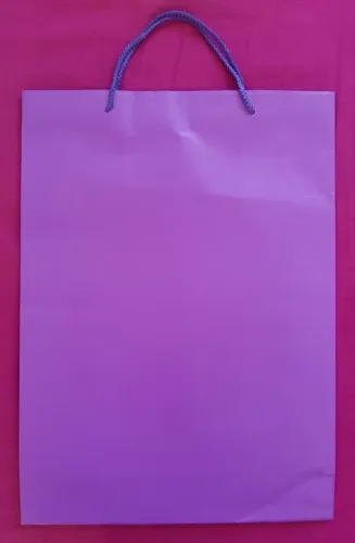 Sacola de papel Lilás com alça