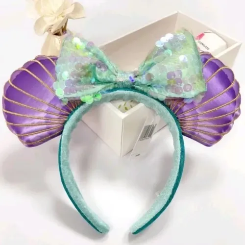 Novo Tiara Arquinho Ariel, pequena sereia Disney Parks Minnie Original Importada