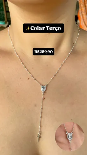 Colar Terço Prata 925