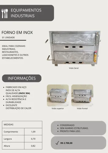 Forno Industrial em Inox