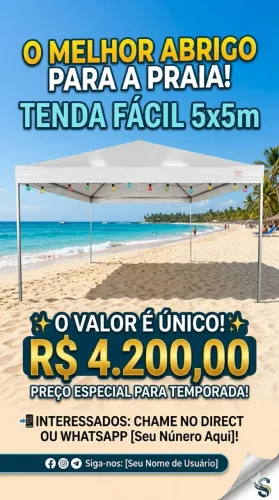 TENDA 5X5 CAMPING/LAZER