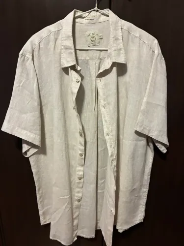 Camisa Linho Puro manga curta Ad & Co - Tamanho GG