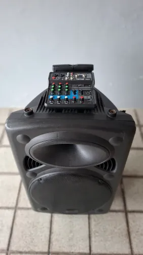 Caixa de Som Iconecell 550 RMS real - Grave Pesadão + Mesa de Som Digital 