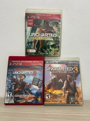 Uncharted - 1, 2 e 3(Coleção Completa) - Ps3