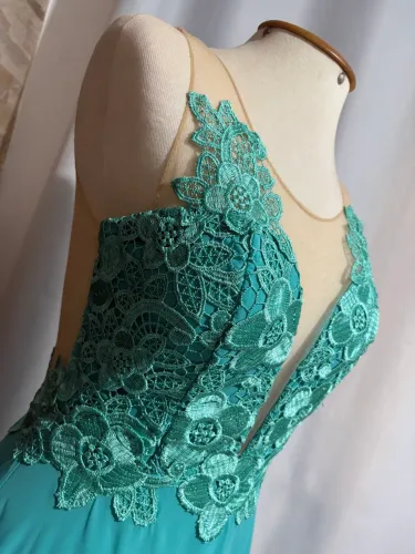 Vestido longo - Verde - Água - Tamanho P