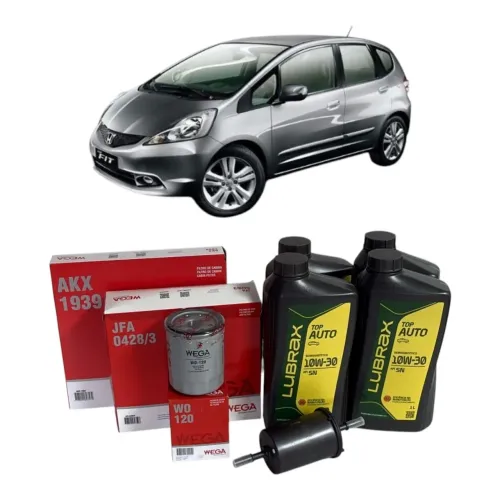 Troca de óleo 10w30 Honda Fit 09/14
